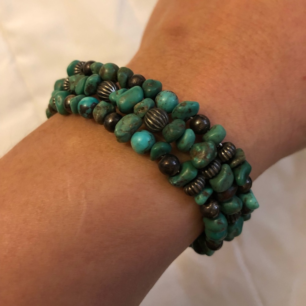 Turquoise and sterling silver bracelet